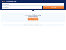 Tablet Screenshot of getsustainabilityjobs.com